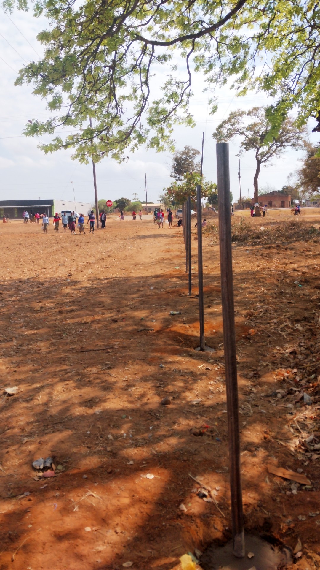 Doing hole for fencing the Production Unit field